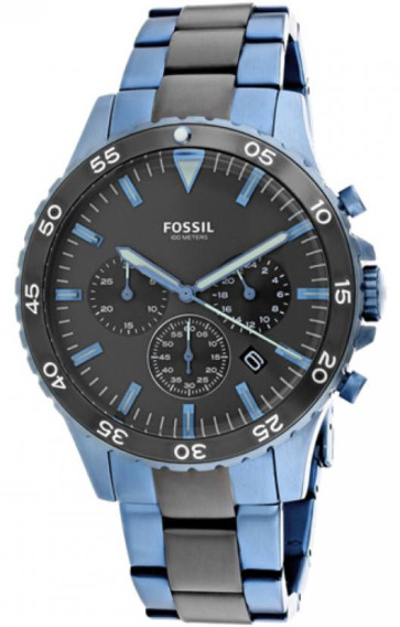 Bracelet de montre Fossil CH3097 Acier inoxydable Bleu 22mm